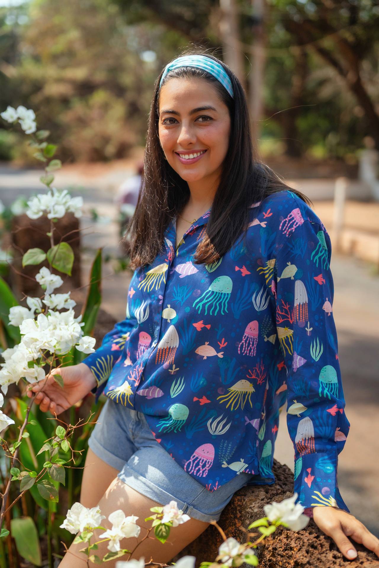 Cool summery sea life print shirt